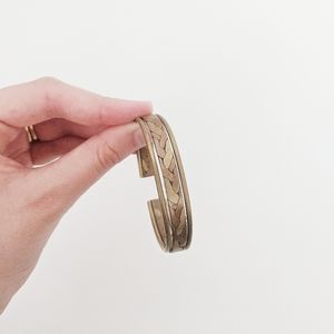 Copper and 925 Silver crafted adjustable bracelet